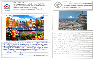 Kamishakujii Elementary School Card exchange with Dutch friends